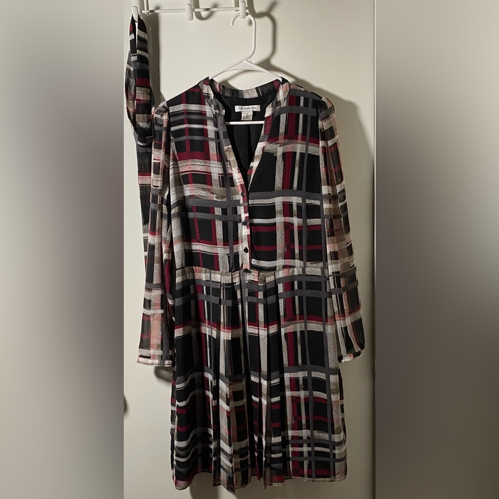 Plaid Button-Down Dress